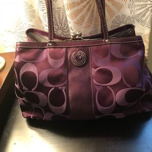 Purple couch purse